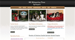 Desktop Screenshot of mnwhisperingpinesspringers.com