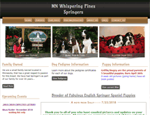 Tablet Screenshot of mnwhisperingpinesspringers.com